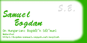 samuel bogdan business card